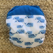 Load image into Gallery viewer, Bamboo Microfibre Newborn Cloth Nappy - Whale
