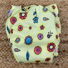 Load image into Gallery viewer, Bamboo Cloth Nappy Yellow Flowers