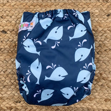 Load image into Gallery viewer, Bamboo Cloth Nappy Whales