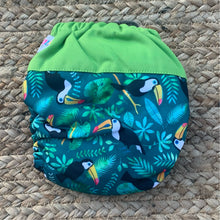 Load image into Gallery viewer, Bamboo Microfibre Newborn Cloth Nappy - Toucans