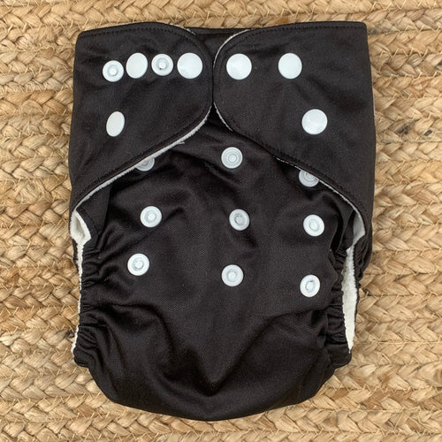 Bamboo Cloth Nappy Black