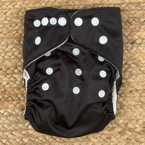 Bamboo Cloth Nappy Black