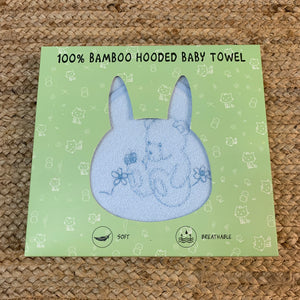 100% Bamboo Baby Blue Hooded Towel