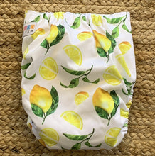 Load image into Gallery viewer, Bamboo Cloth Nappy Lemons