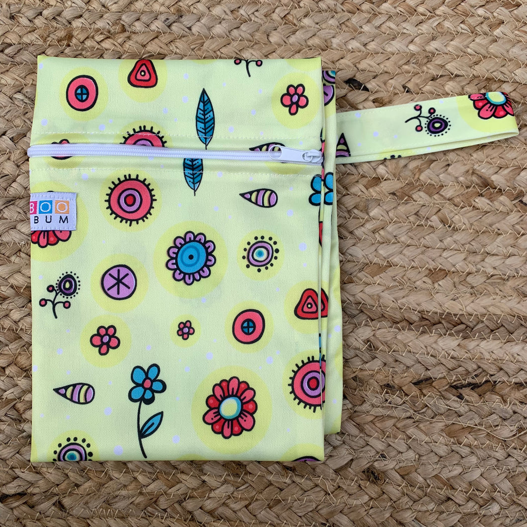 Large Wet Bag - Yellow Flowers