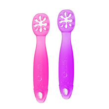 Load image into Gallery viewer, FlexiDip Learning Utensil - 2 CT PINK PURPLE