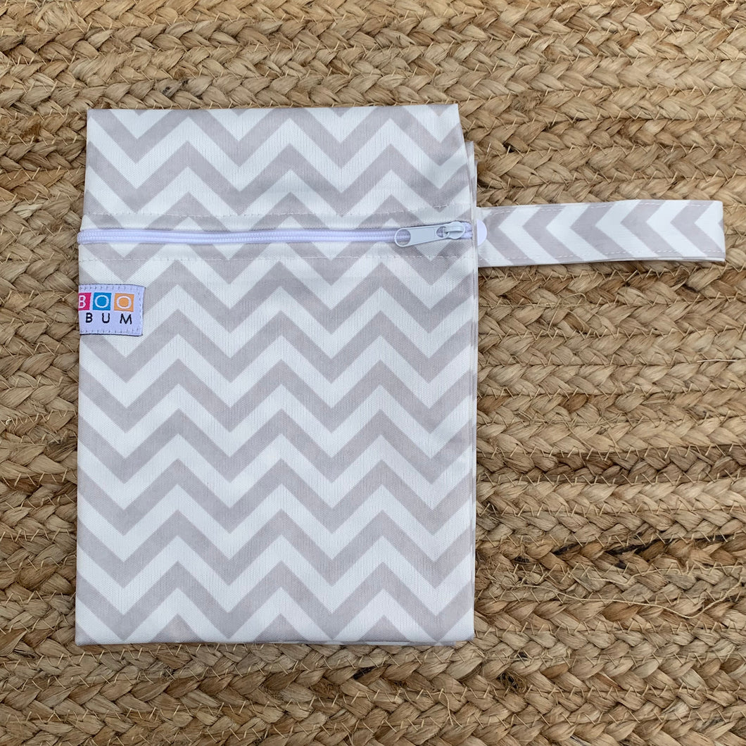 Large Wet Bag - Grey & White