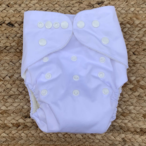 Bamboo Cloth Nappy White