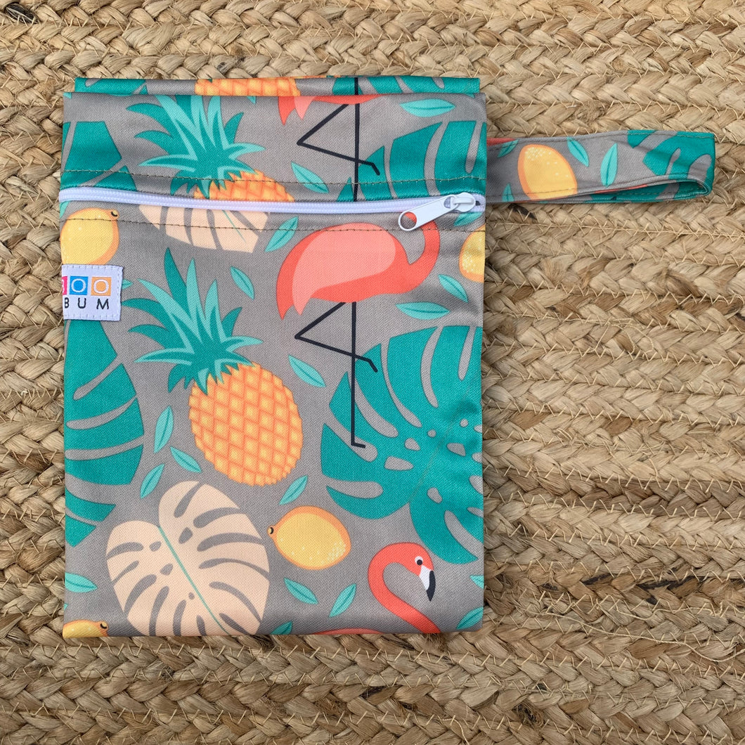 Large Wet Bag - Flamingo/Pineapple