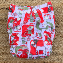 Load image into Gallery viewer, Bamboo Cloth Nappy Christmas North Pole