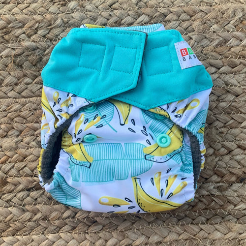 Bamboo Microfibre Newborn Cloth Nappy - Bananas