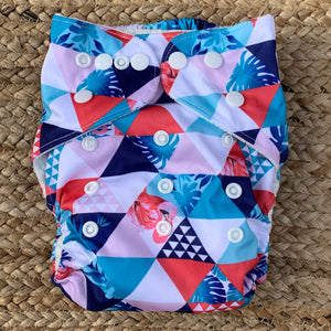 Bamboo Cloth Nappy Flamingo