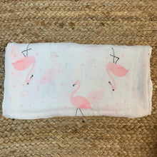 Load image into Gallery viewer, 100% Bamboo Flamingo Swaddle