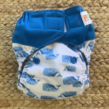 Load image into Gallery viewer, Bamboo Microfibre Newborn Cloth Nappy - Whale