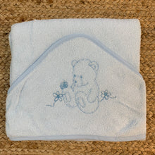 Load image into Gallery viewer, 100% Bamboo Baby Blue Hooded Towel