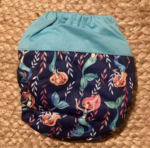 Load image into Gallery viewer, Bamboo Microfibre Newborn Cloth Nappy - Mermaids