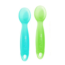 Load image into Gallery viewer, FIRSTSPOON LEARNING UTENSIL | 2 CT | AQUA GREEN