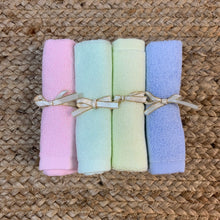 Load image into Gallery viewer, 100% Bamboo Blue Washcloths 6 Pack