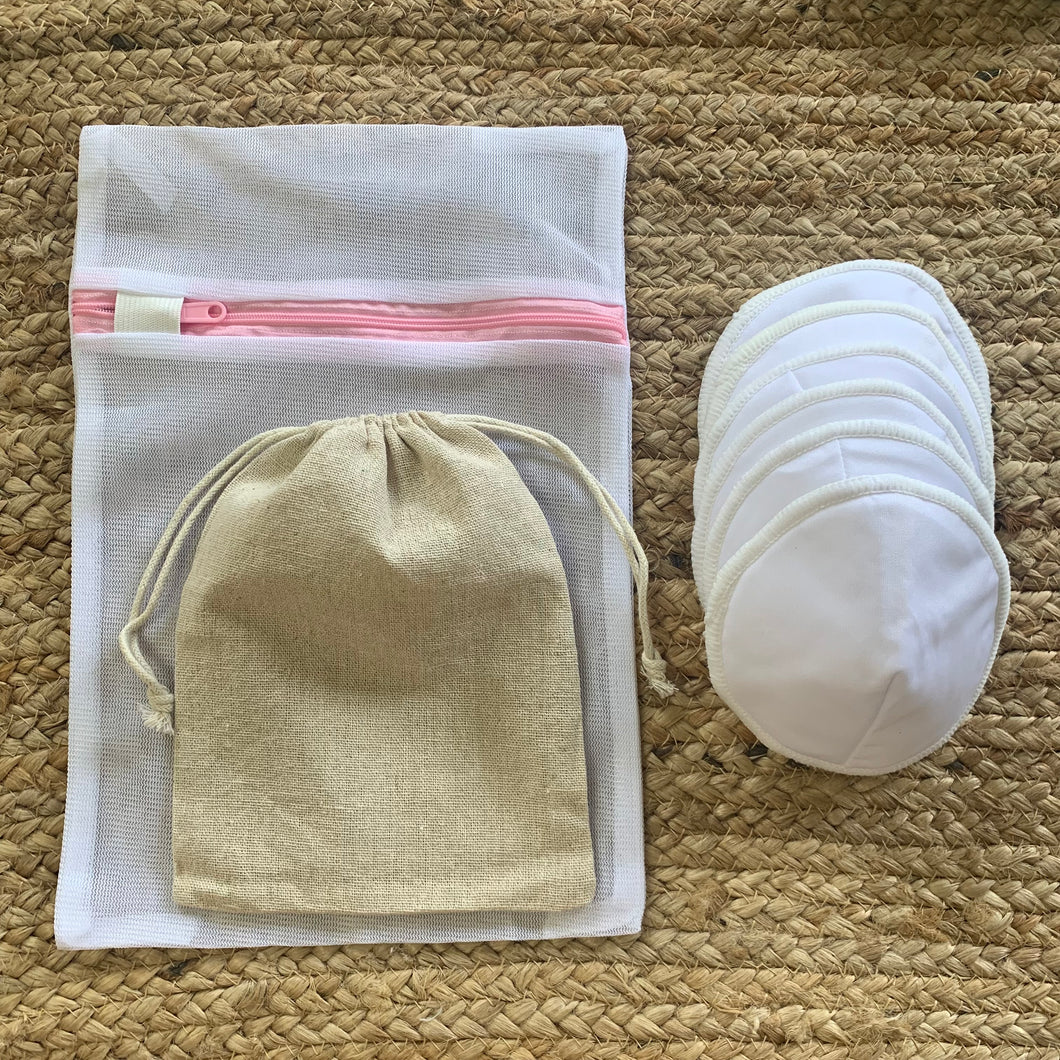Nursing pads - contoured - white