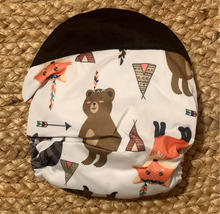 Load image into Gallery viewer, Bamboo Microfibre Newborn Cloth Nappy - Fox &amp; Bear