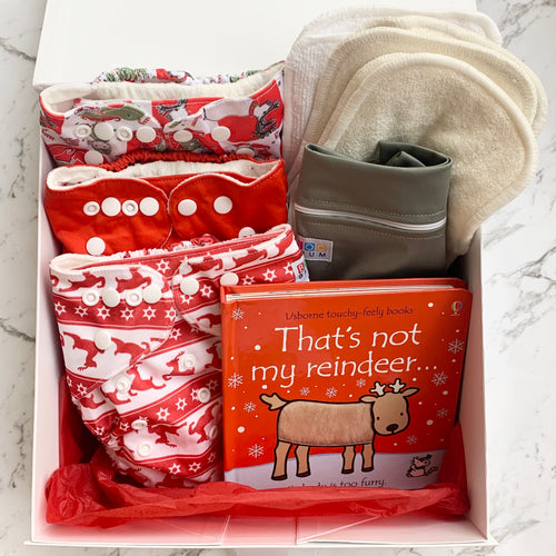 Personalised Christmas Nappy Gift Pack - Reindeer