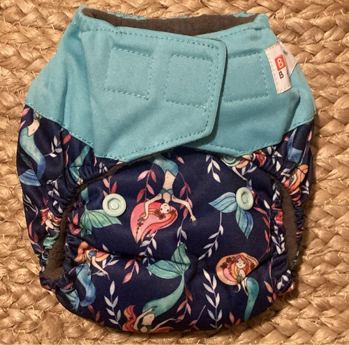 Bamboo Microfibre Newborn Cloth Nappy - Mermaids