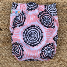 Load image into Gallery viewer, Bamboo Cloth Nappy Retro Circles