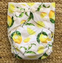 Load image into Gallery viewer, Bamboo Cloth Nappy Lemons