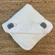 Load image into Gallery viewer, 100% Bamboo White &amp; Grey Hooded Towel