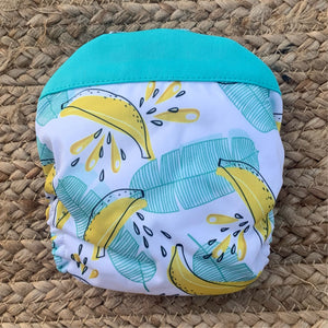 Bamboo Microfibre Newborn Cloth Nappy - Bananas
