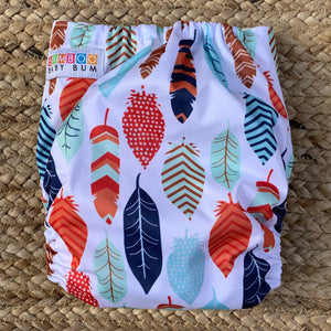Bamboo Cloth Nappy Feathers